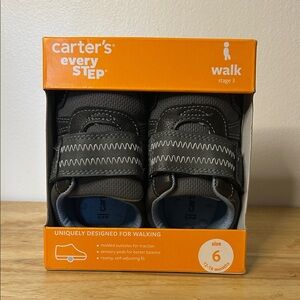 NWT Carter's Black and Gray Walker Shoes | Never Worn